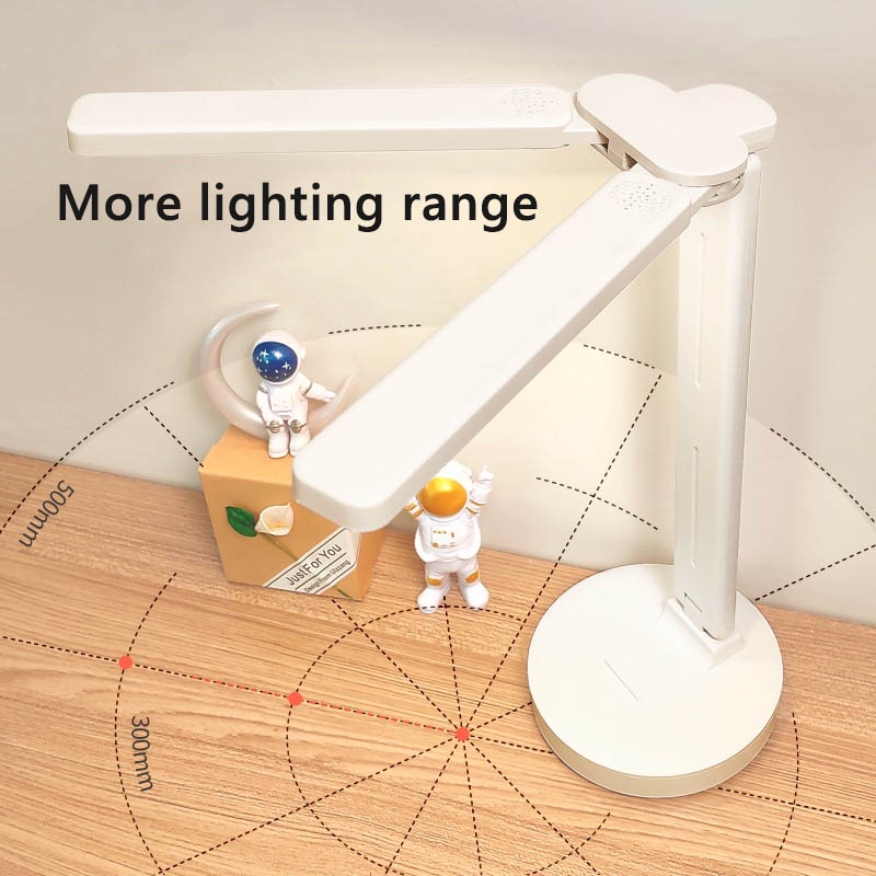 Study Lamp USB Rechargeable Desk Lamp Double LED Foldable Dimmable Pen ...