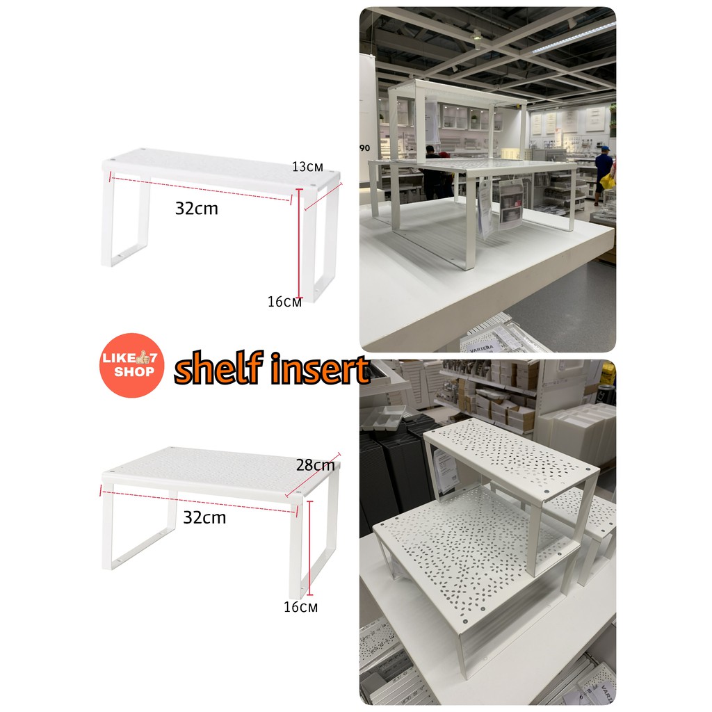 Ikea VARIERA Cabinet Shelf Insert - White Color (32x28x16 cm