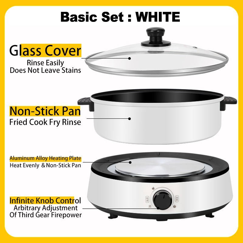 Electric Cooker Steamboat Smart split Multifunctional Skillet Multi