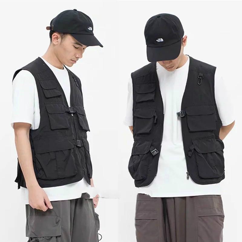 Work Vest [M-3XL] Sleeveless Jacket Multi-Pockets Vest Frock Vest ...
