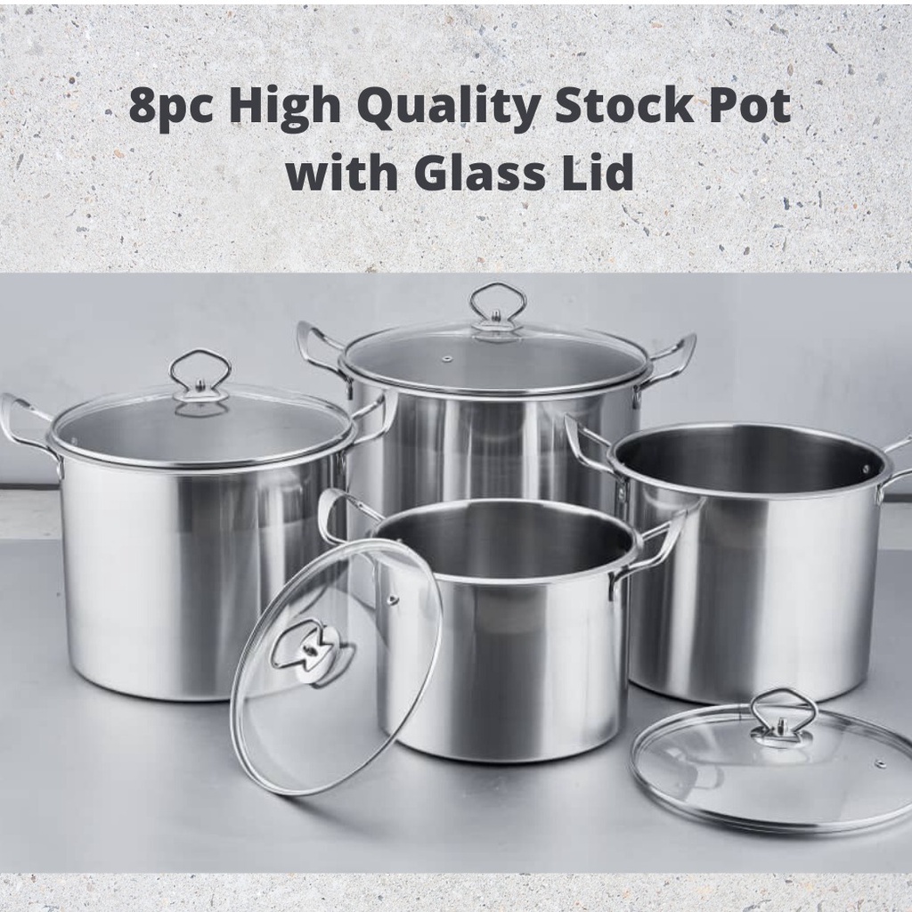 Periuk Set 8pc/Pengukus/Stainless Steel Pot/Steamer Pot/Periuk kukus ...