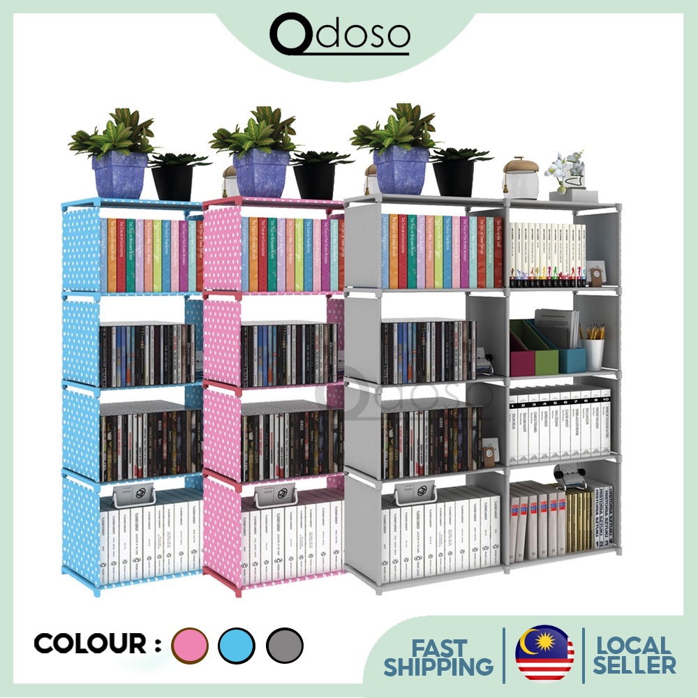 Korean DIY Book Storage 5 Tier with 8 Columns - Available in 3 colours ...