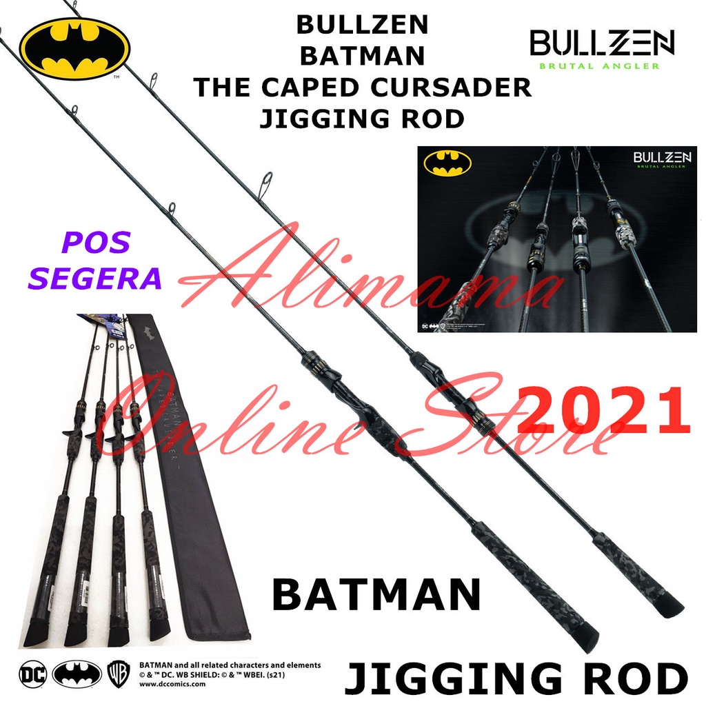 TERBARU BULLZEN BATMAN THE CAPED CURSADER JIGGING FISHING ROD