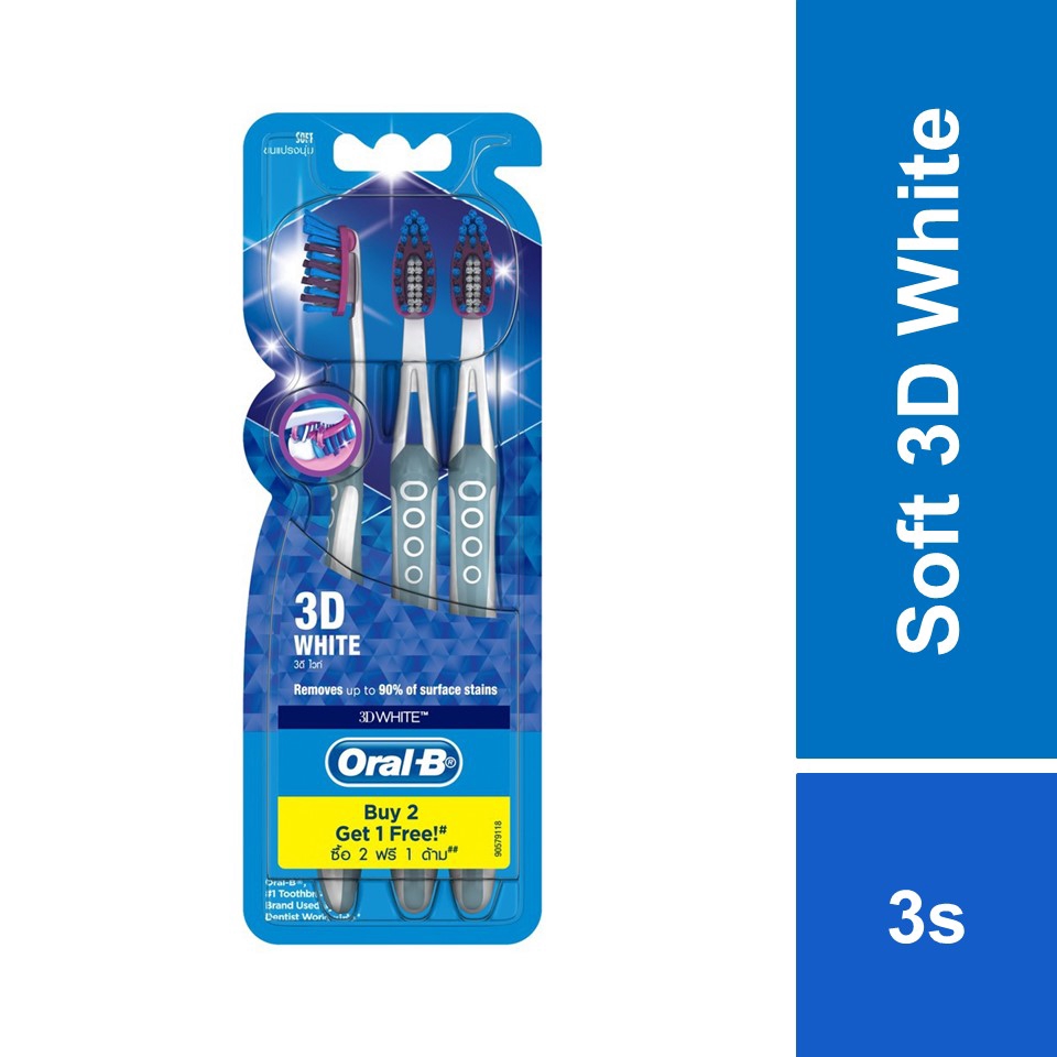 Oral-B 3D White (Soft) Manual Toothbrush (3 Counts) | Shopee Malaysia