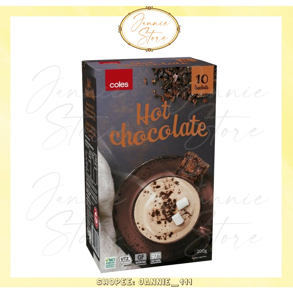 COLES Hot Chocolate/Caramel Latte/Cappucino Classic/ Mocha (10 Sachets