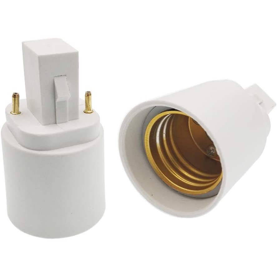 PLC G24 Male to E27 Female Socket Base Light Bulb Halogen Downlight ...