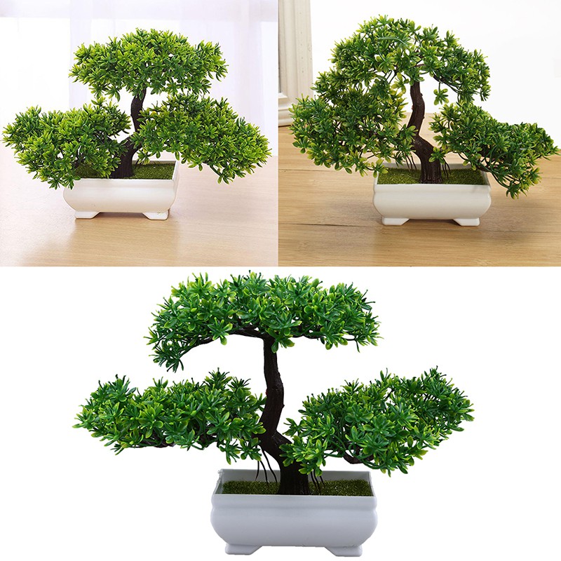 [IN Stock ] Artificial Bonsai Plants Indoor Fake Guest-Greeting Pine ...