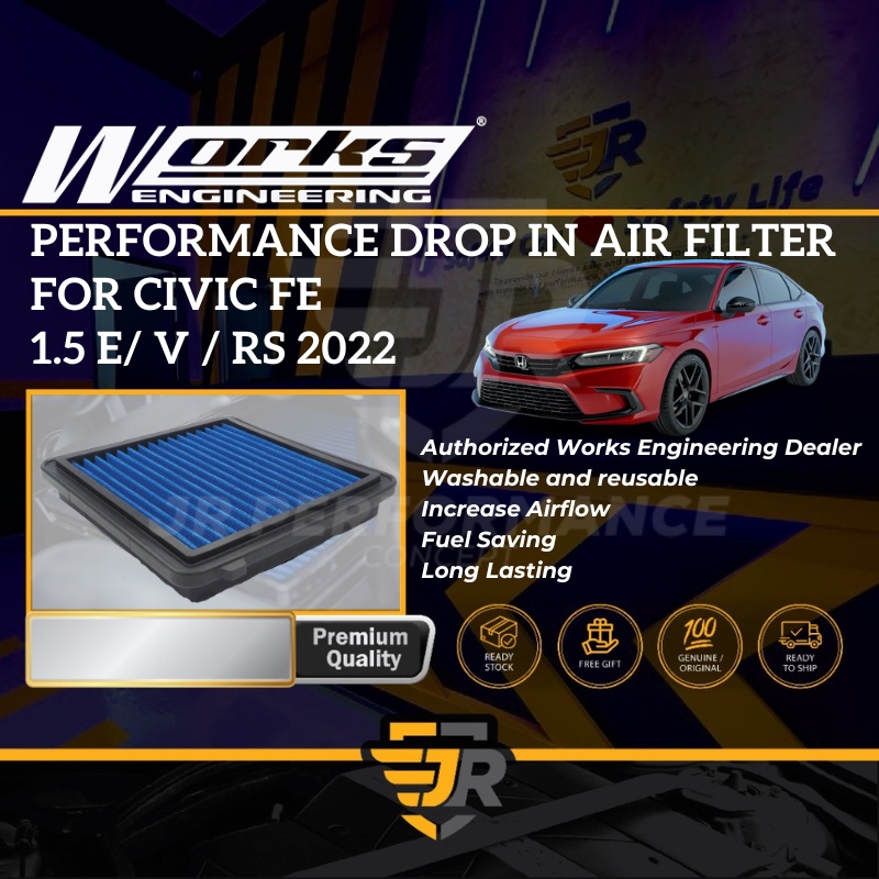 Works Engineering Performance Simota Drop In Air Filter - Honda Civic ...