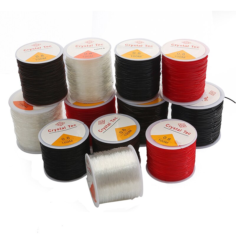  1 Roll/100m 0.7mm Elastic Stretch Crystal Thread