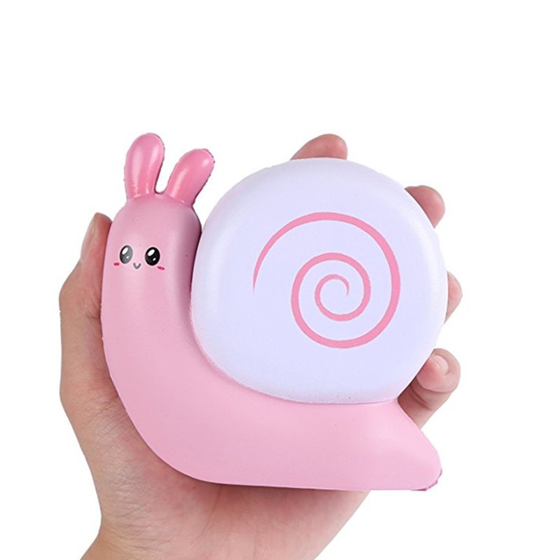 Jumbo Squishy Cute Pink Snail Slow Rising Toy Shopee Malaysia