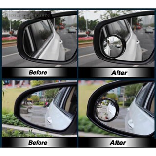 2pcs Car Adjustable Rearview Blind Spot Side Rear View Convex Wide ...