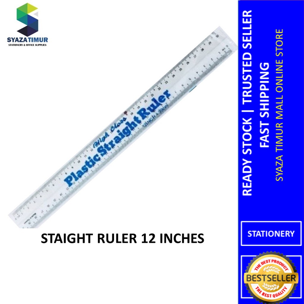 Straight Ruler / Pembaris 12'' 30CM | Shopee Malaysia