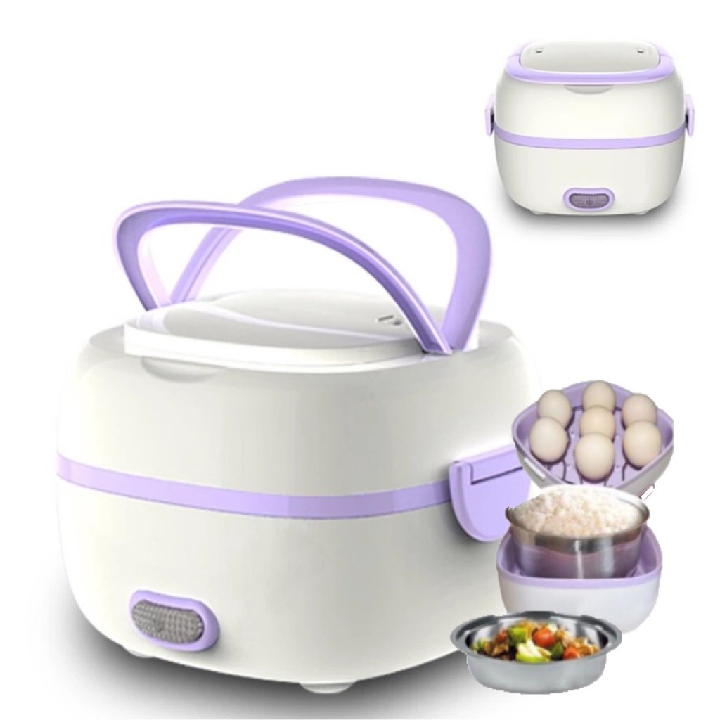 1 Cup Mini Rice Cooker Steamer Office Car Cooking Soup Porridge Electric  Lunch Box 12V