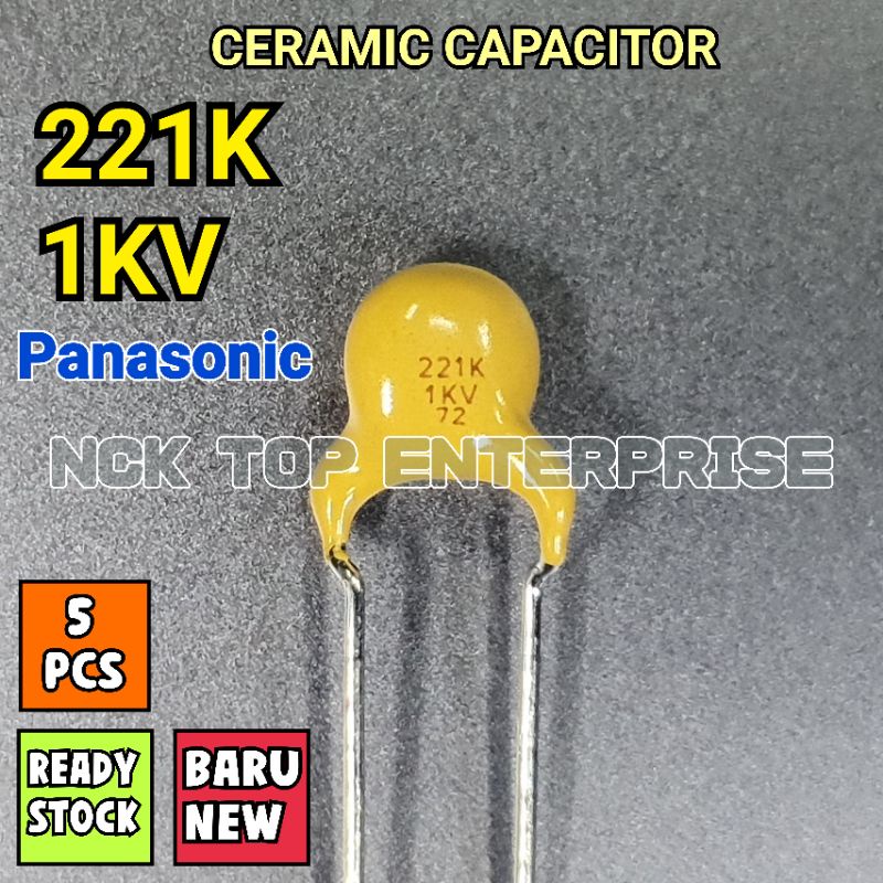 5pcs 221K 1KV 2KV / 221 1KV 2KV / 220pF 1000V 2000V HIGH VOLTAGE ...