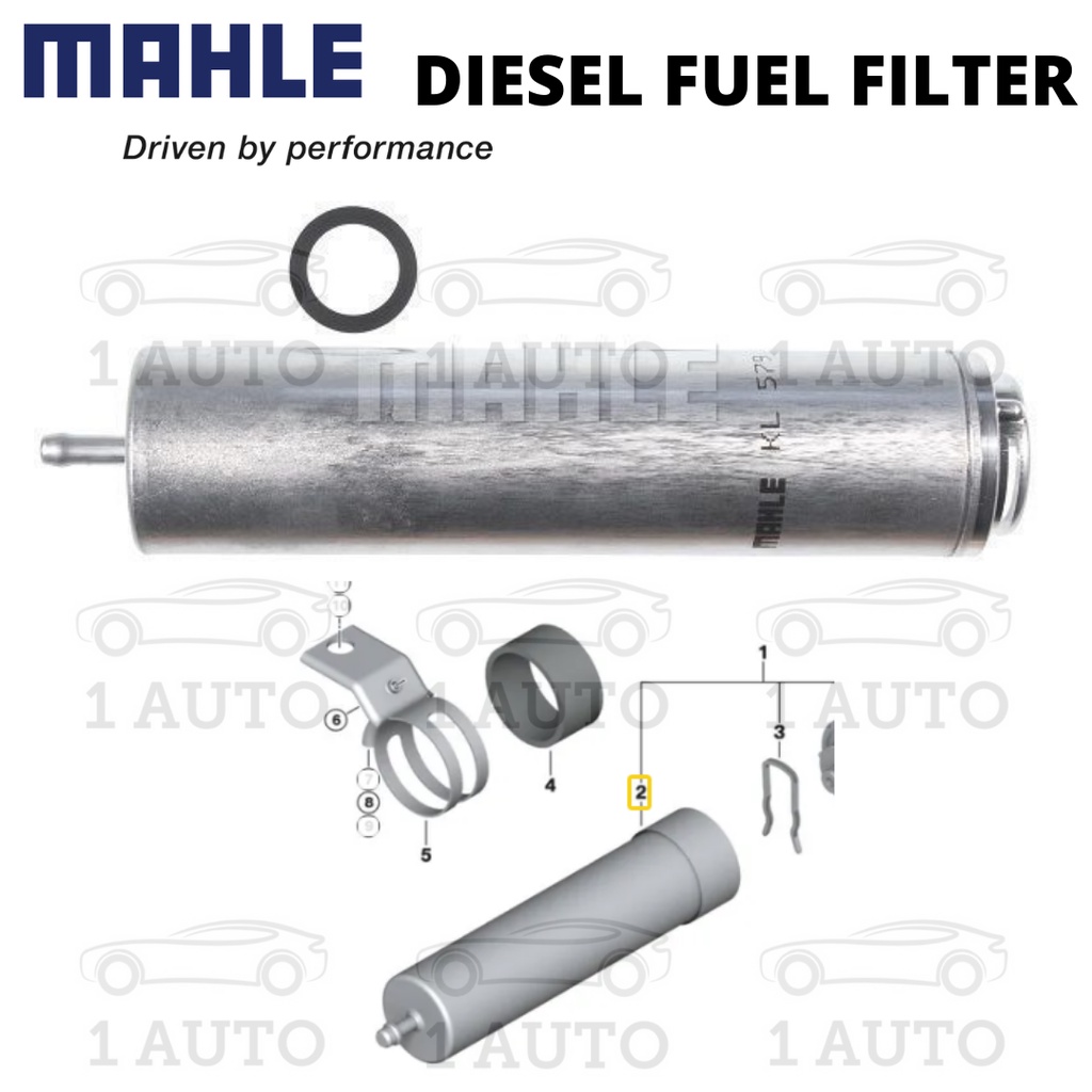 MAHLE GERMANY FUEL FILTER BMW E90 320d N47 ENGINE 330d M57 ENGINE