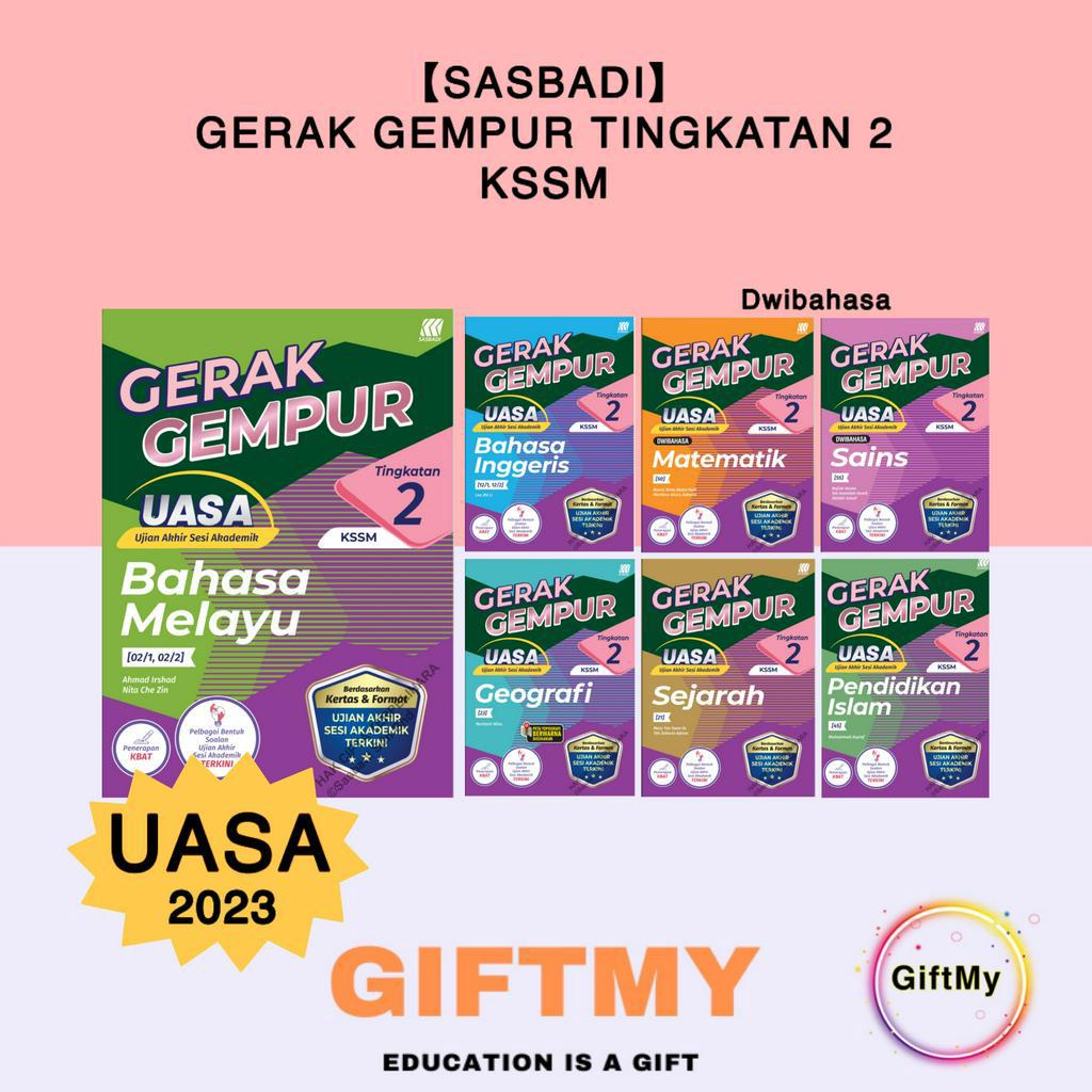 【Sasbadi】Gerak Gempur UASA Tingkatan 2 KSSM 2023 Dwibahasa — Buku ...