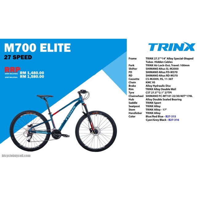 Trinx m700 clearance elite price