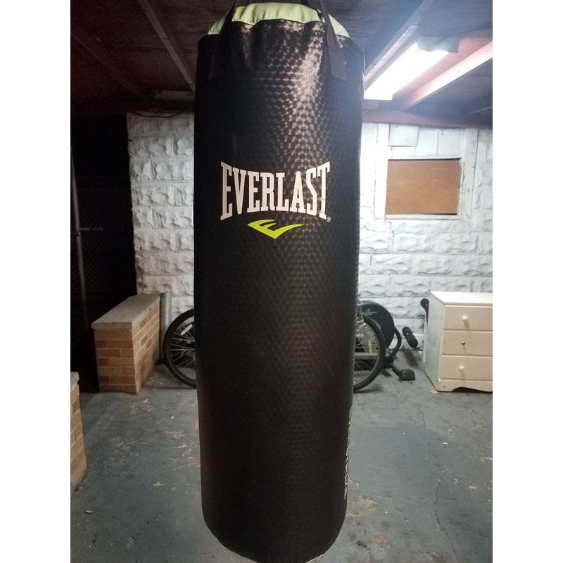 Everlast Everstrike Punching Bag Training 100cm MuayThai Boxing Leather ...