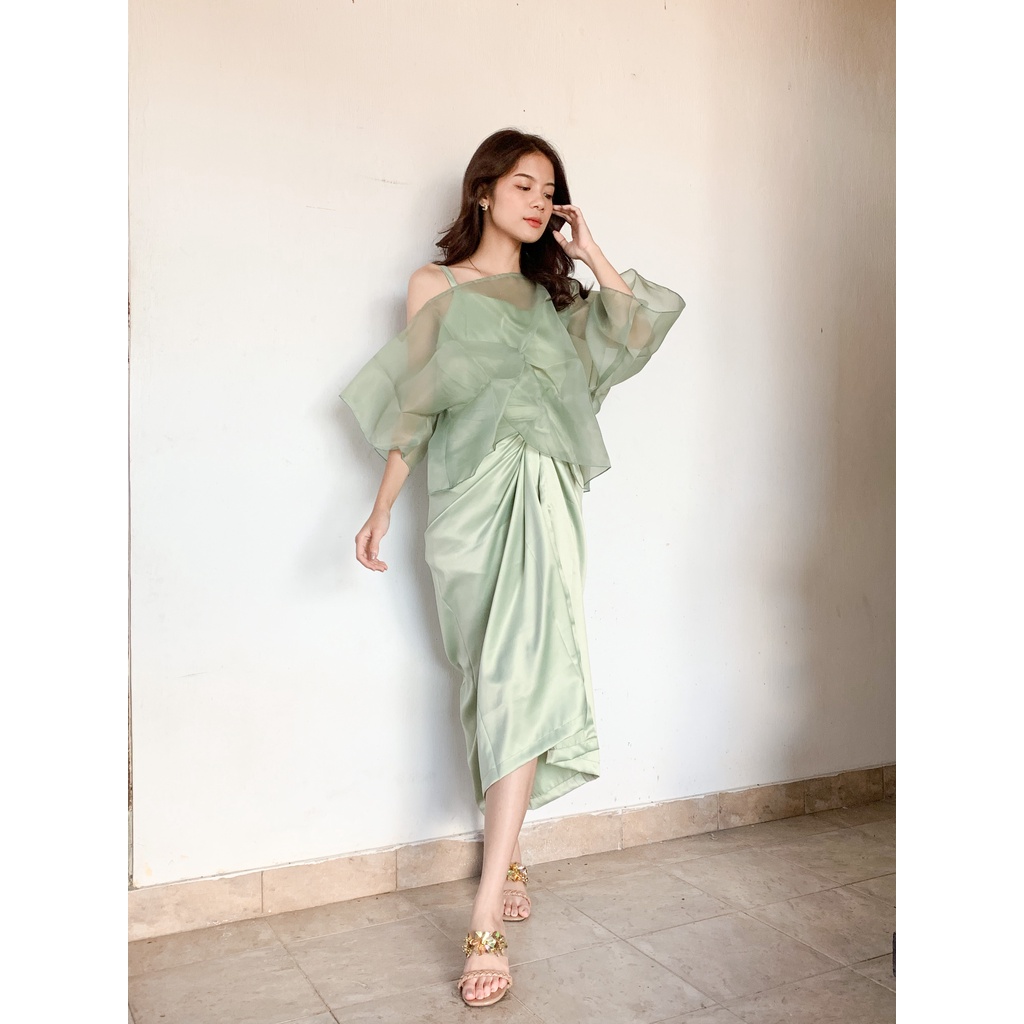 hyuna green dress Hippie Backless Halter Maxi Dress – Boho Cascading Ruffle Long Dress in Blue | Women's Boho Fashion | S main image 0