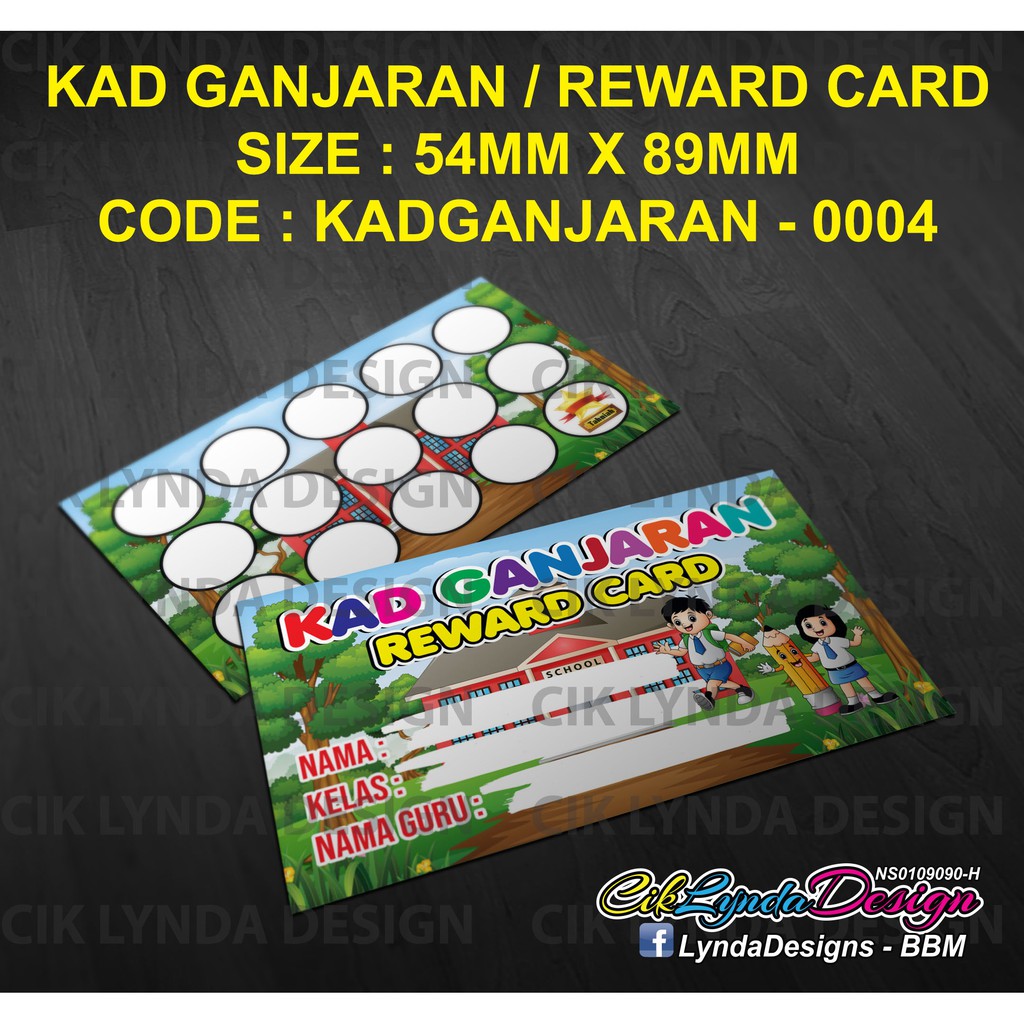 PRE-ORDER - KAD GANJARAN / REWARD CARD MURID SEKOLAH | Shopee Malaysia