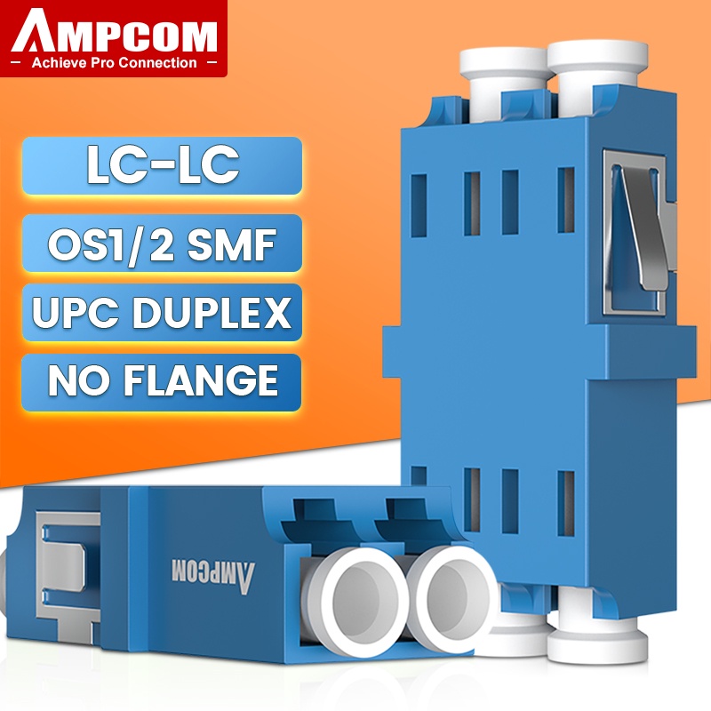 Ampcom Lc To Lc Fiber Optical Adapter Coupler Duplex Smf Mmf Female To Female Apc Upc Shopee