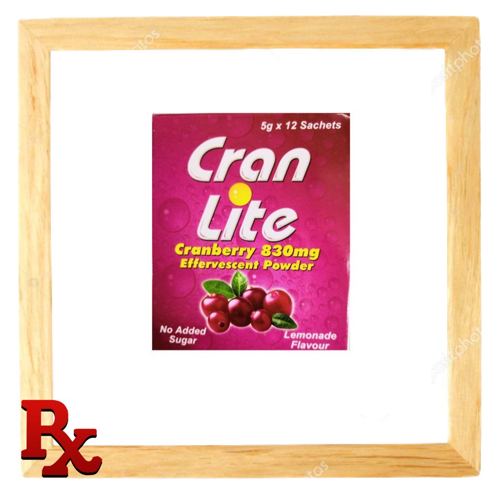 (For urinary tract infection) Cran Lite Cranberry 830mg Effervescent 5g x 12 Sachets Shopee