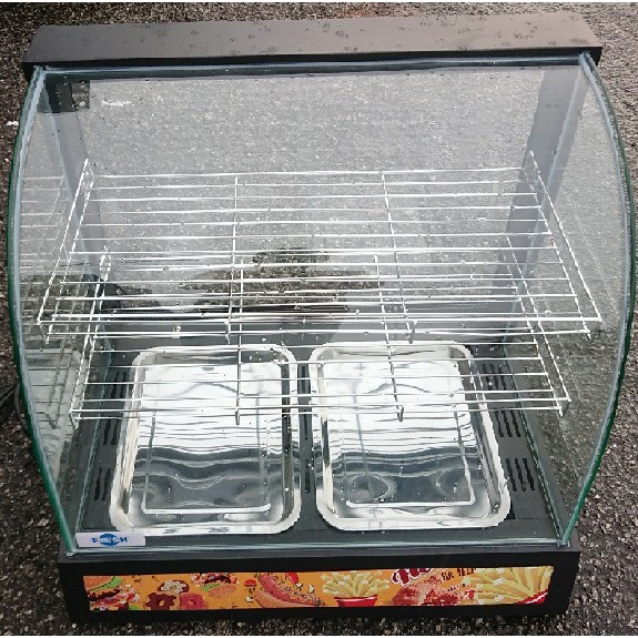 food display warmer hot heater electric tank glass case box in rack ...