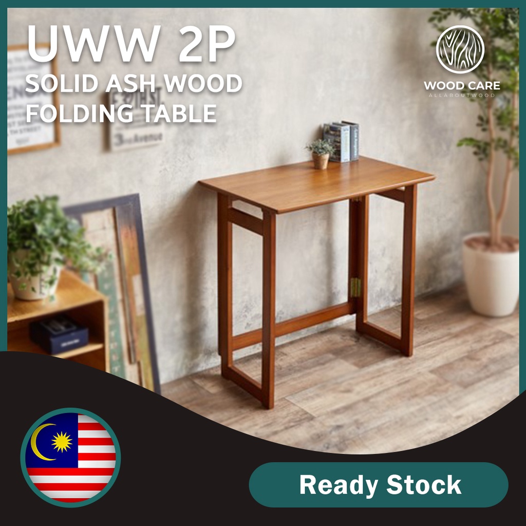 UW 2P Solid Ash Wood Folding Table | Shopee Malaysia