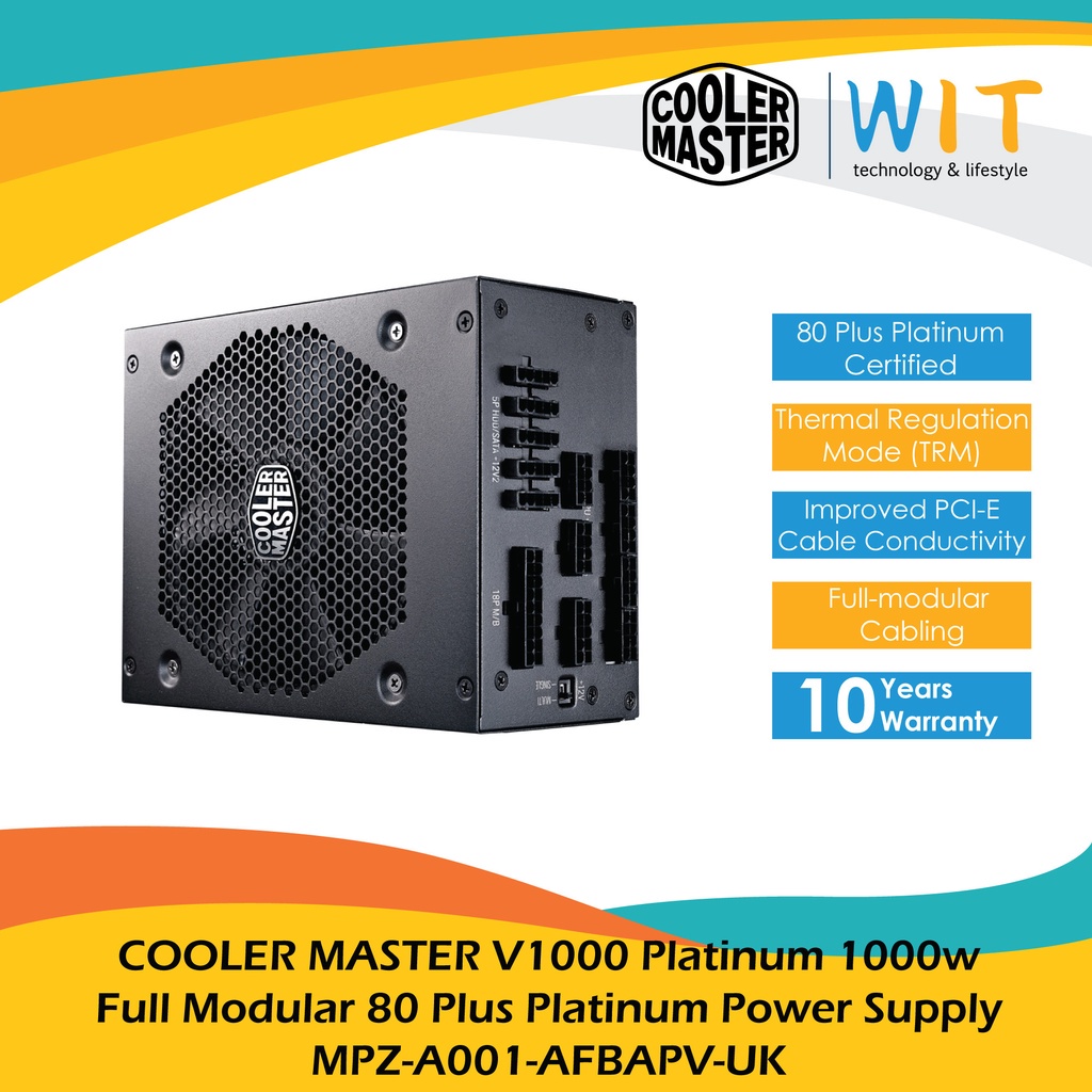 COOLER MASTER V1000 Platinum 1000w Full Modular 80 Plus Platinum Power ...