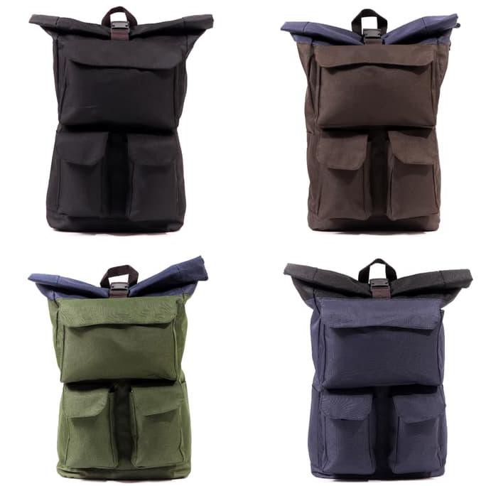 Backpack Orlando Original Plain Men's School Backpack Army Green