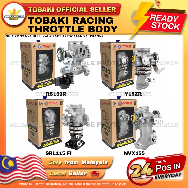 RS150R/ Y15ZR/ SRL115 FI/ NVX155 TOBAKI RACING THROTTLE BODY WITH INLET