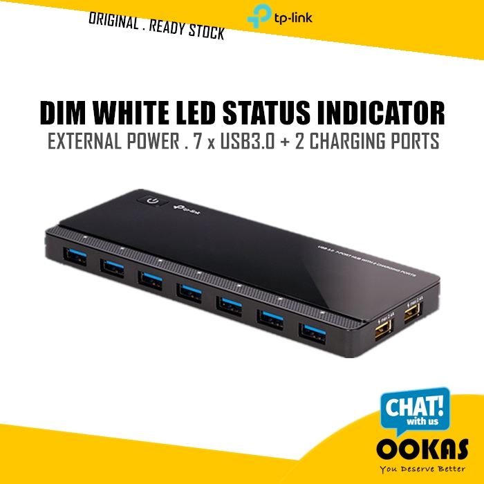 TPLink UH720 USB 3.0 7 Ports Hub + 2x2.4A Fast Charging Port Shopee