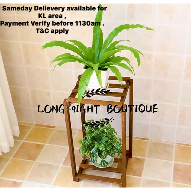 Double layer - Stone Wash Wood Rak | Shopee Malaysia