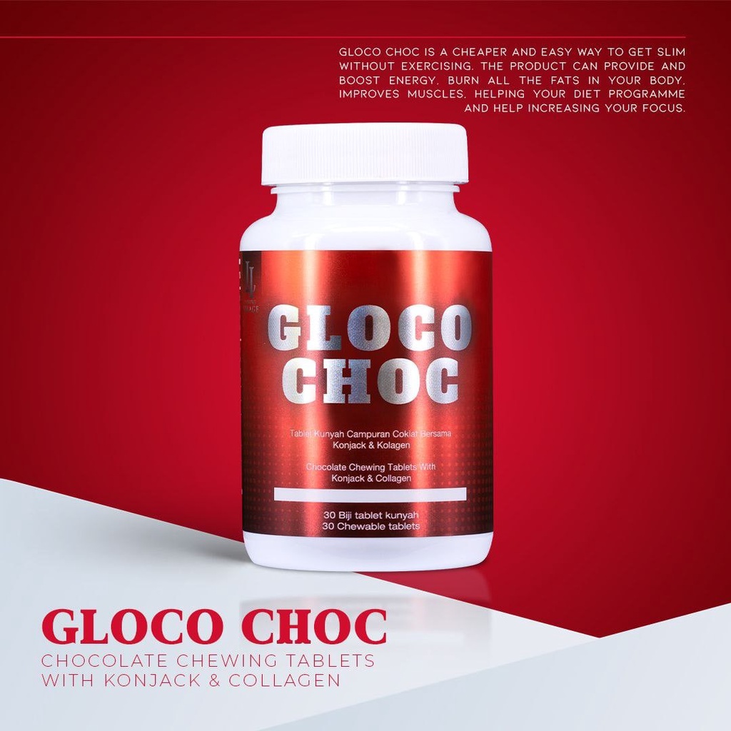 Gloco Choc Ubat Kurus (30tablet x 2 botol) | Shopee Malaysia