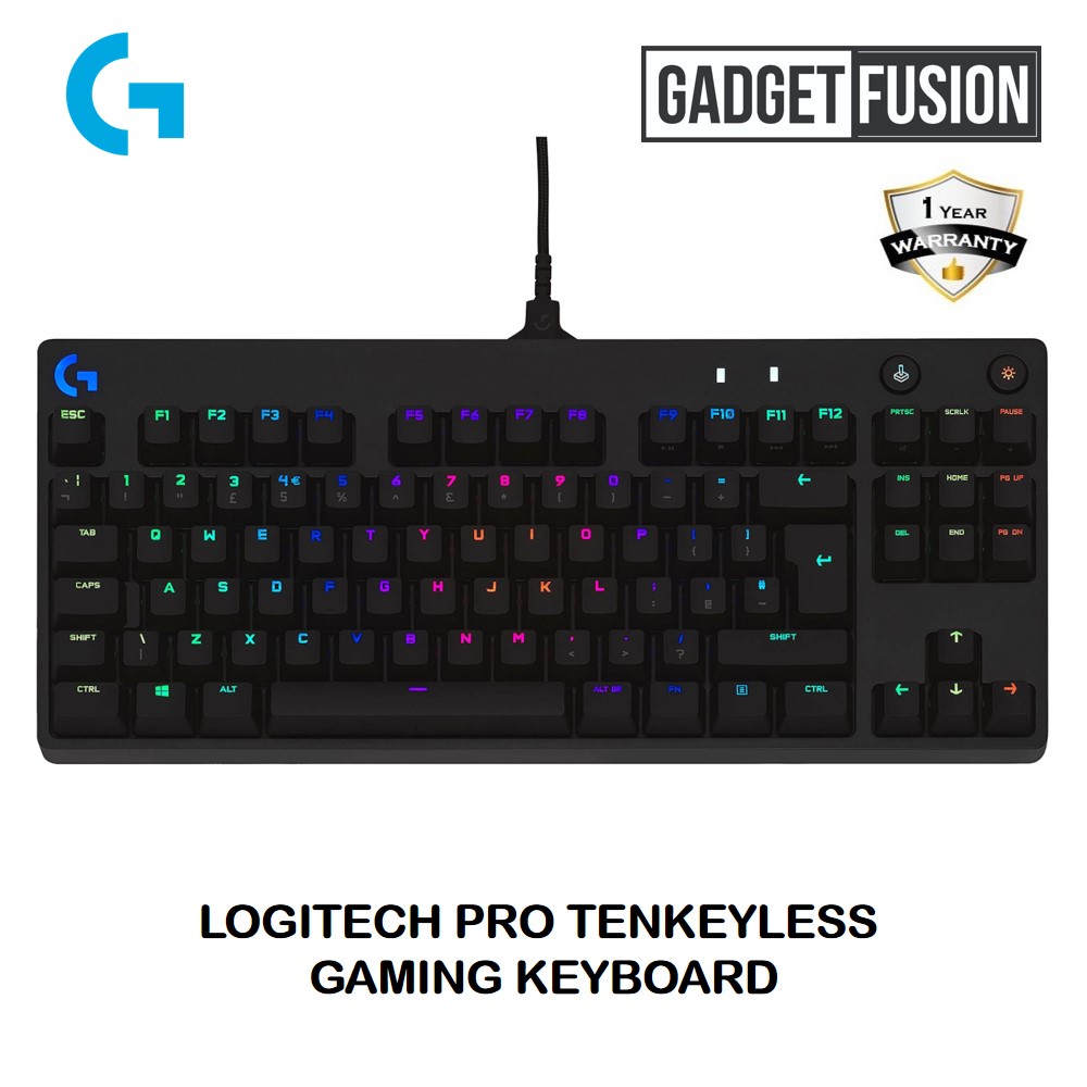 LOGITECH PRO TENKEYLESS GAMING KEYBOARD / GX BLUE CLICKY/ 2YW Shopee