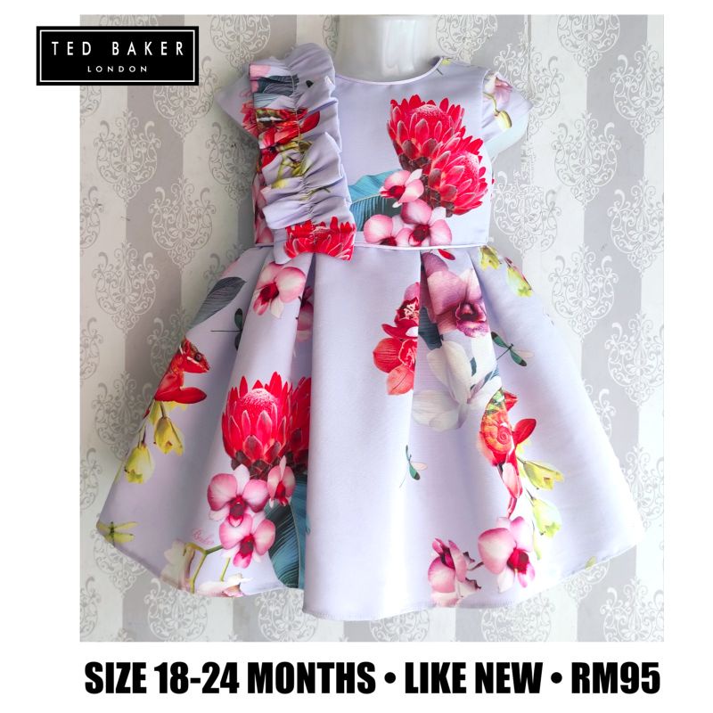 BAKER BY TED BAKER BABY GIRLS LILAC FLORAL DRESS Shopee Malaysia