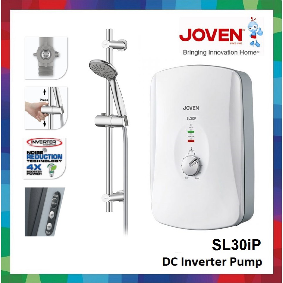 JOVEN SL30iP Instant Water Heater / Home Shower with DC INVERTER PUMP