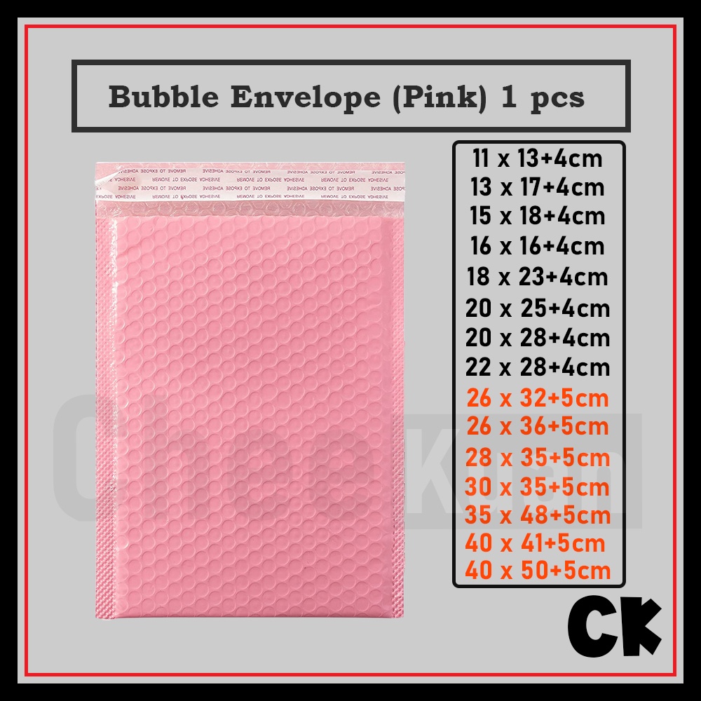 1pcs Bubble Envelope Black Pink White Parcel Bag Courier Bag Bubble