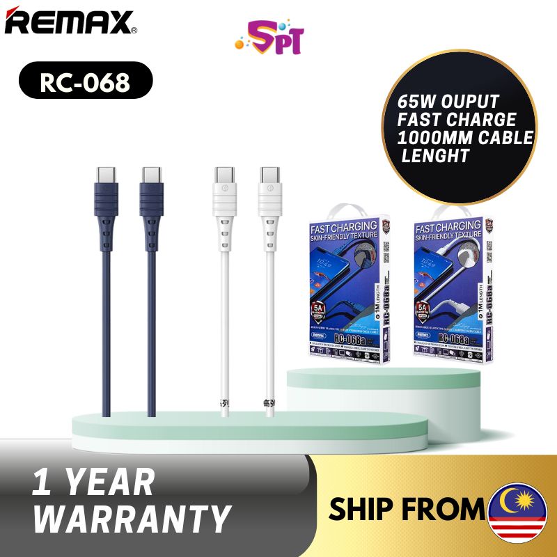 Ready stock REMAX Zeron Seires RC-068A 5A Super Fast Charge Type-C Data ...