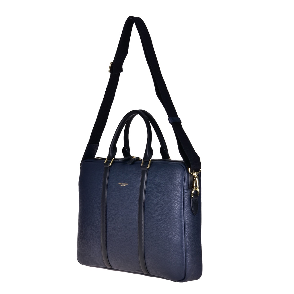 Charles Berkeley DURHAM Genuine Leather Briefcase Laptop Bag Document ...