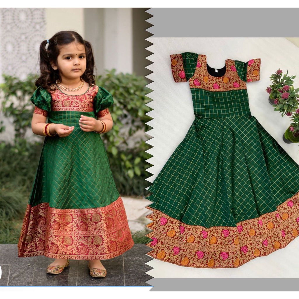 Indian kids wear baby dress girl baby dress nice baby dress Shopee Malaysia