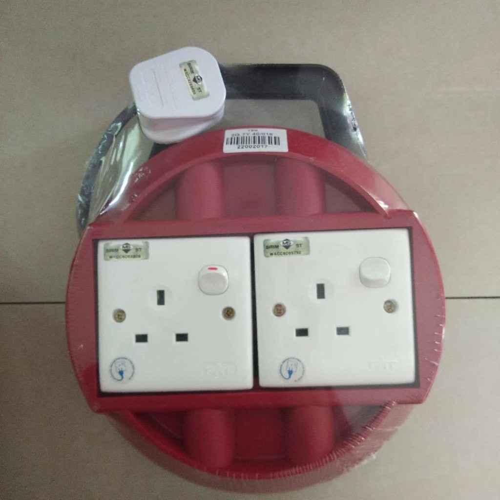 DOUBLE PLUG ROUND EXTENSION SAFETY SOCKET / TWIN HEAD ROUND SHAPE ...