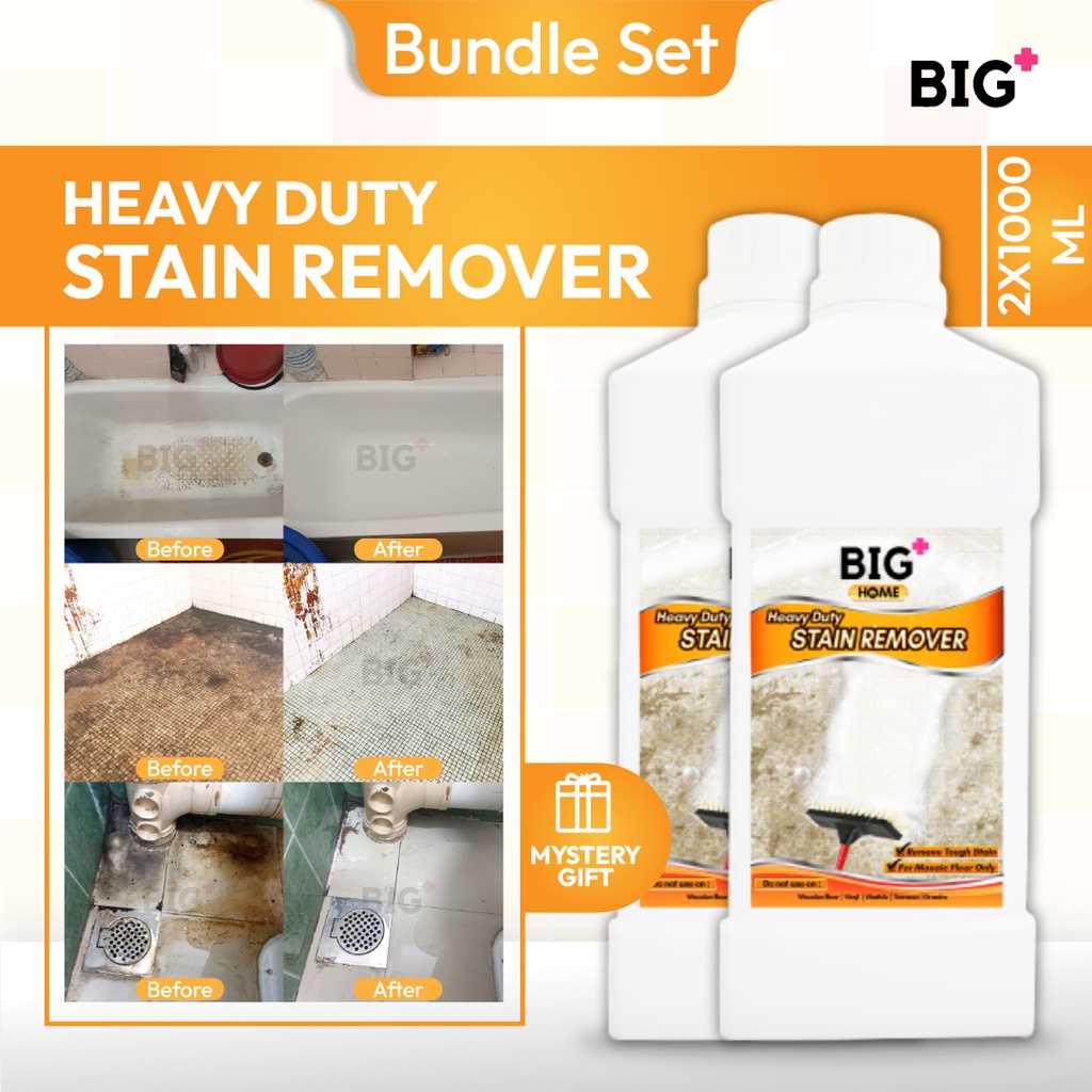 BIG+ Heavy Duty Stain Remover (2x1000ml) Bathroom Toilet Cleaner Sabun ...