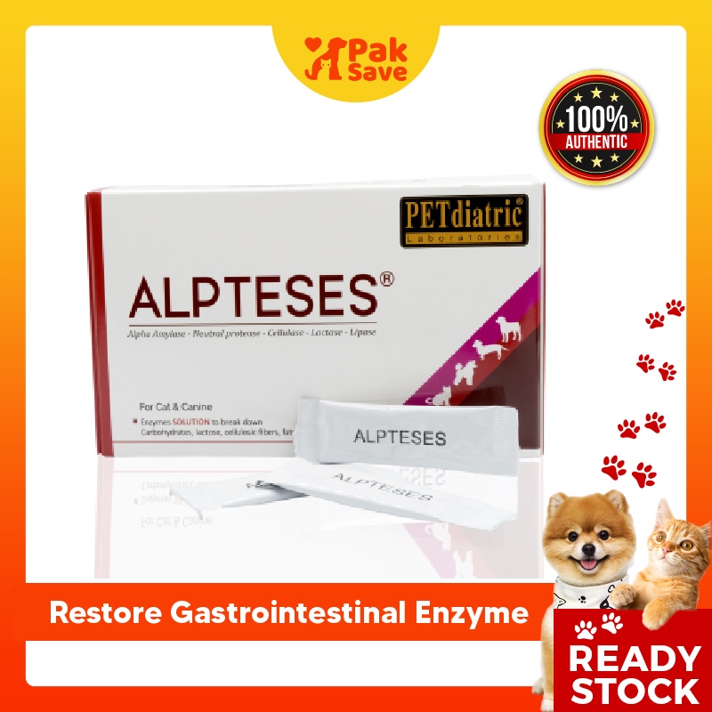 PETdiatric Alpteses 1000mg 30 Tablets Multi Enzymes Complex for dog and