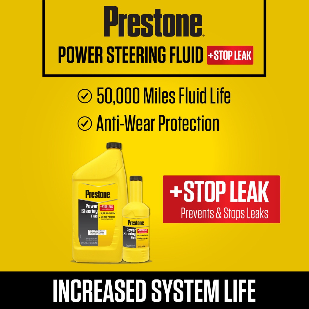 💯 PRESTONE 🇺🇸 POWER STEERING + STOP LEAK (AS262Y-12) - 353ML | Shopee ...