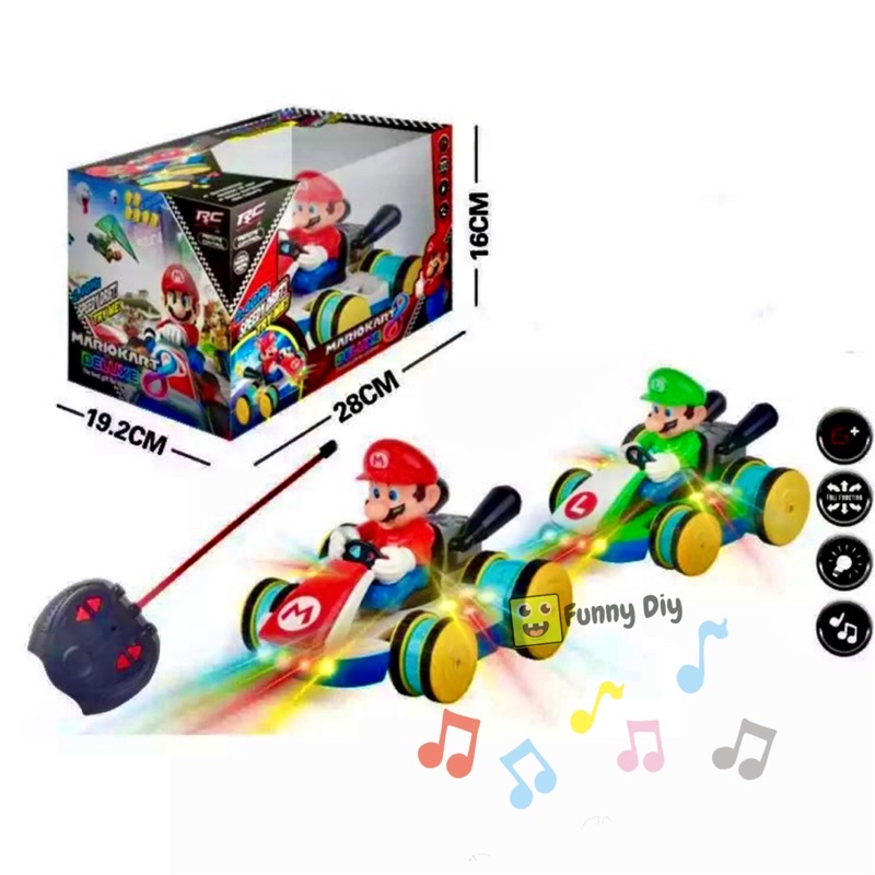 Super Mario 2.4G All-in-one Remote Control Car Kart Mini Anti-Gravity ...