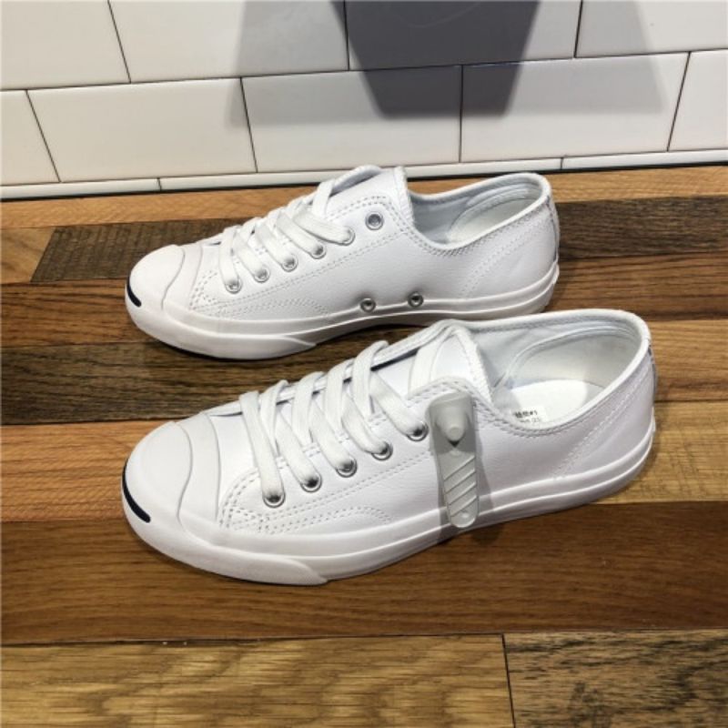 Jack purcell white leather shoes hotsell