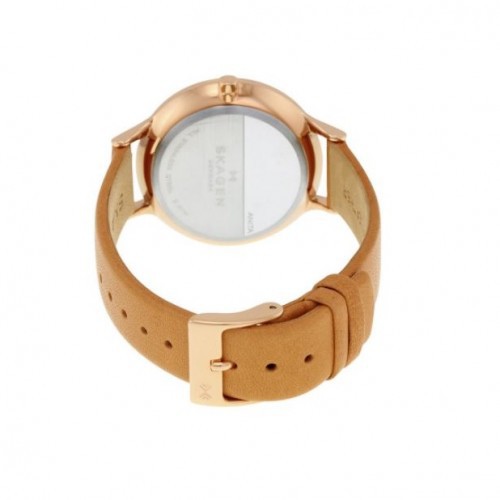 Skagen Ladies SKW2405 Anita White Dial Brown Leather Watch Light Brown Shopee Malaysia