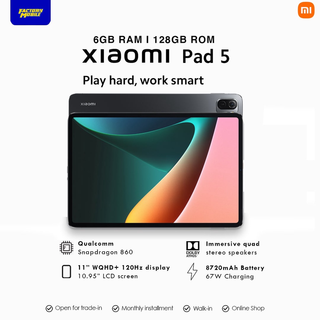Xiaomi Pad 5 6gb Ram 128gb Rom Snapdragon 860