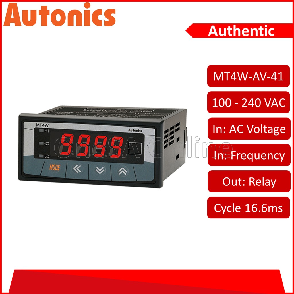 AUTONICS DIGITAL PANEL METER 4 DIGIT AC VOLT RELAY(MT4WAV41A100240